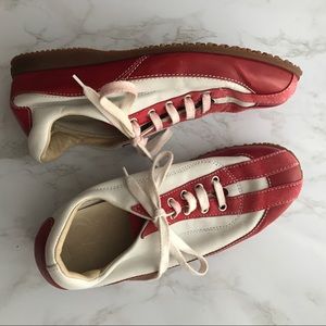 Hogan White/Red Leather Bowling Like Shoes Sz 7.5